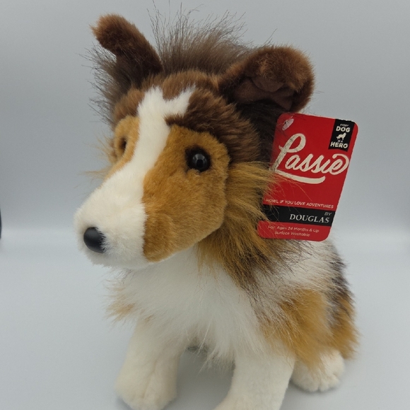 LASSIE 2015 Collie Classic Media Douglas 13” Plush Dog Puppy Sitting NWTs